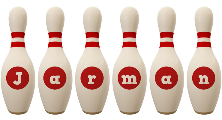 Jarman bowling-pin logo