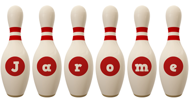 Jarome bowling-pin logo