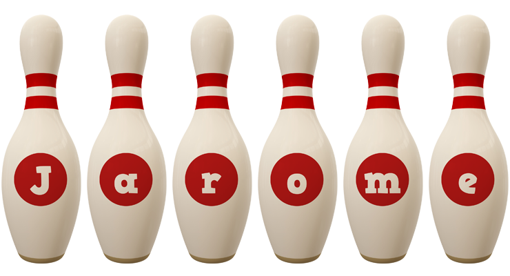 Jarome bowling-pin logo