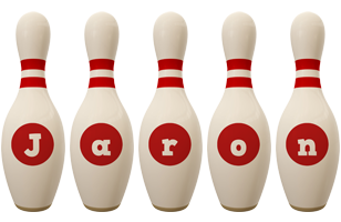 Jaron bowling-pin logo