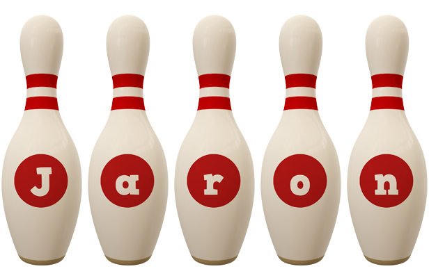 Jaron bowling-pin logo
