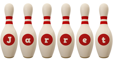 Jarret bowling-pin logo