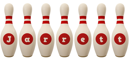 Jarrett bowling-pin logo