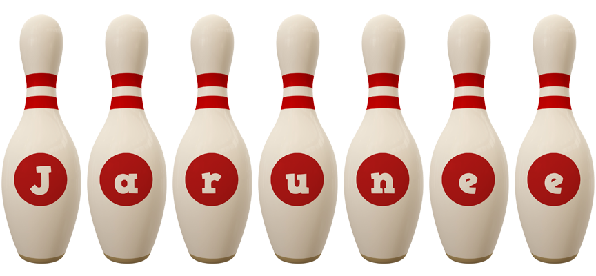 Jarunee bowling-pin logo