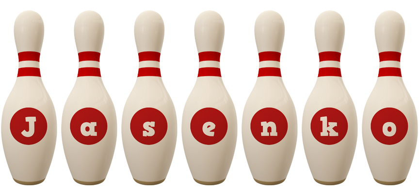Jasenko bowling-pin logo