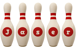 Jaser bowling-pin logo