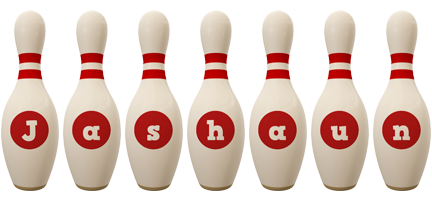 Jashaun bowling-pin logo