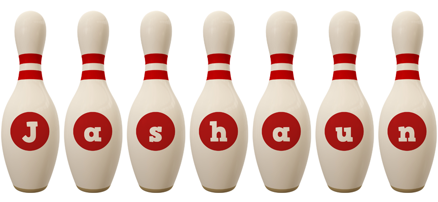 Jashaun bowling-pin logo