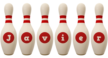 Javier bowling-pin logo