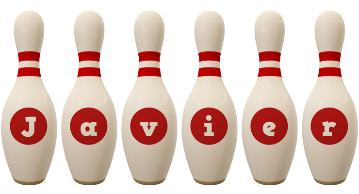 Javier bowling-pin logo