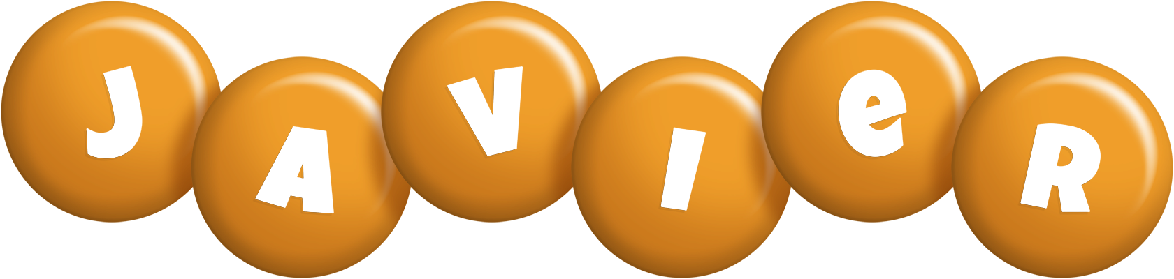 Javier candy-orange logo