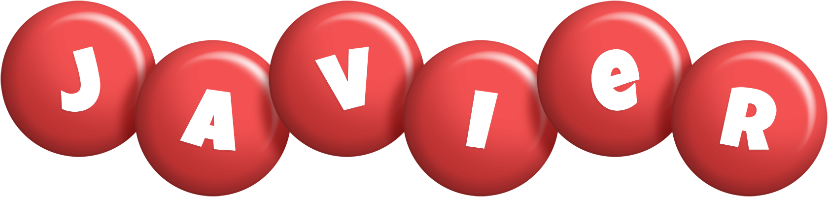 Javier candy-red logo