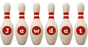 Jawdat bowling-pin logo