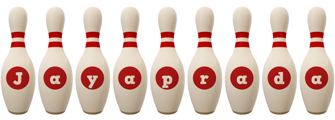 Jayaprada bowling-pin logo