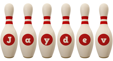 Jaydev bowling-pin logo