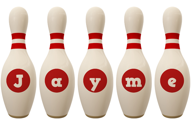 Jayme bowling-pin logo