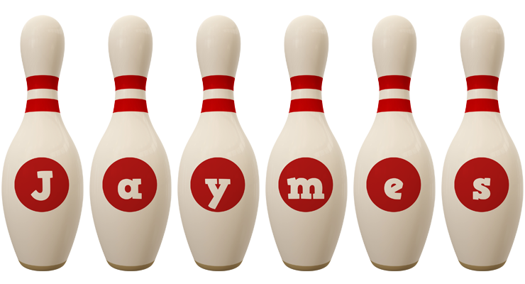 Jaymes bowling-pin logo