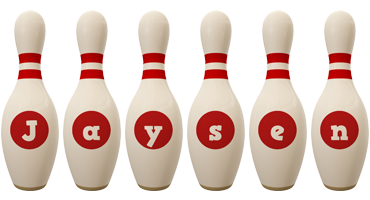 Jaysen bowling-pin logo