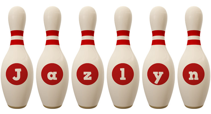 Jazlyn bowling-pin logo