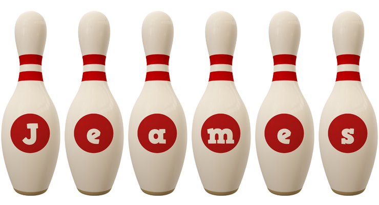 Jeames bowling-pin logo