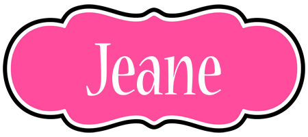 Jeane invitation logo