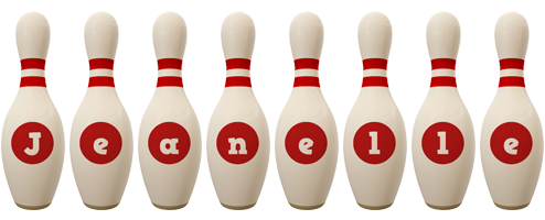 Jeanelle bowling-pin logo