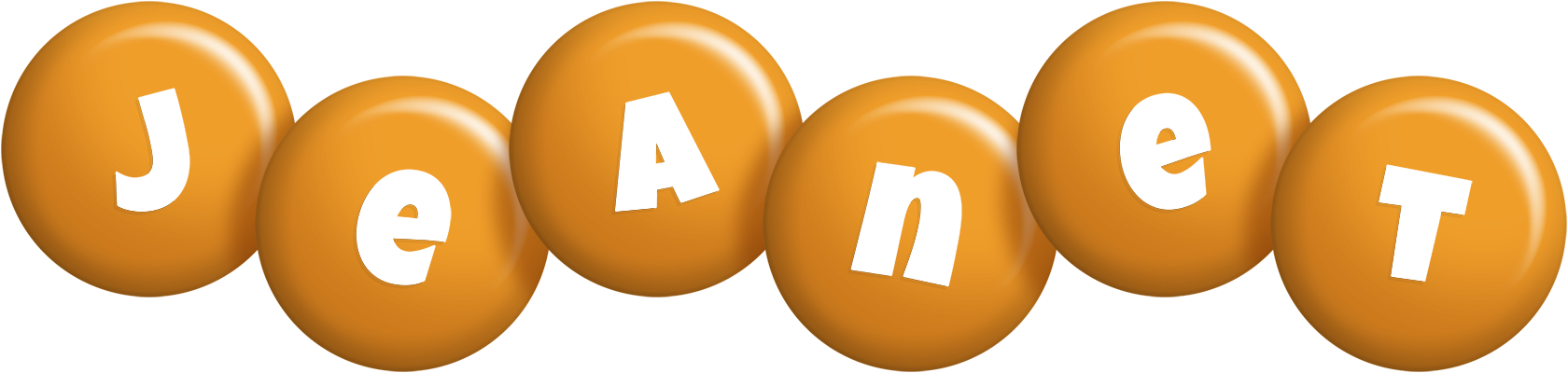 Jeanet candy-orange logo