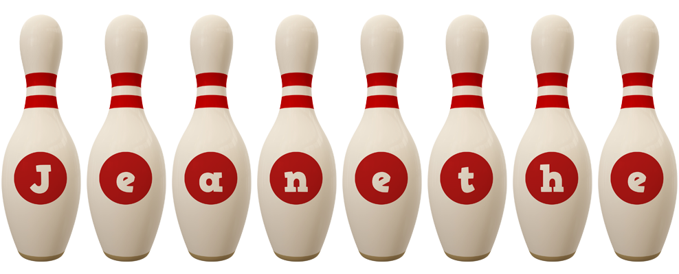 Jeanethe bowling-pin logo