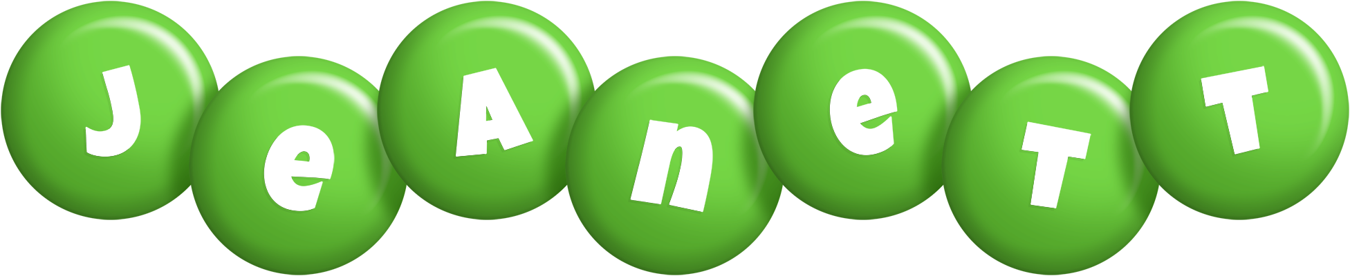 Jeanett candy-green logo