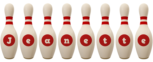 Jeanette bowling-pin logo