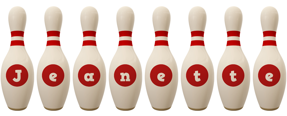 Jeanette bowling-pin logo