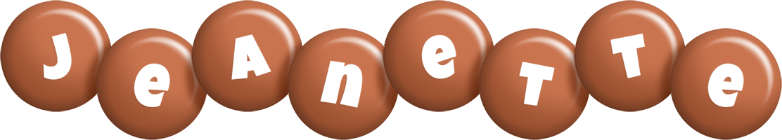 Jeanette candy-brown logo