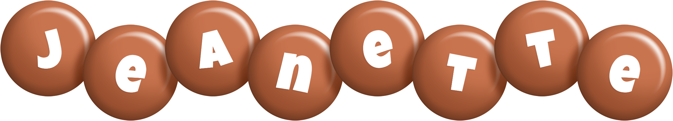 Jeanette candy-brown logo