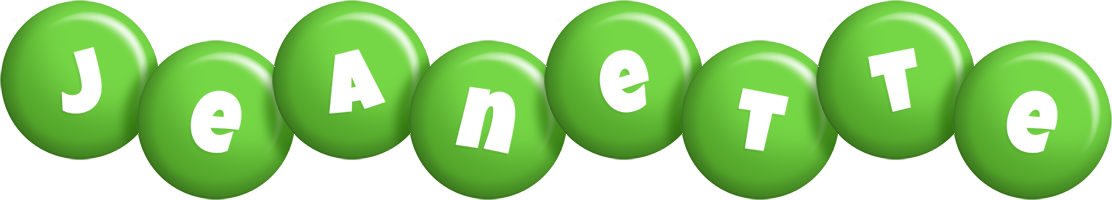 Jeanette candy-green logo