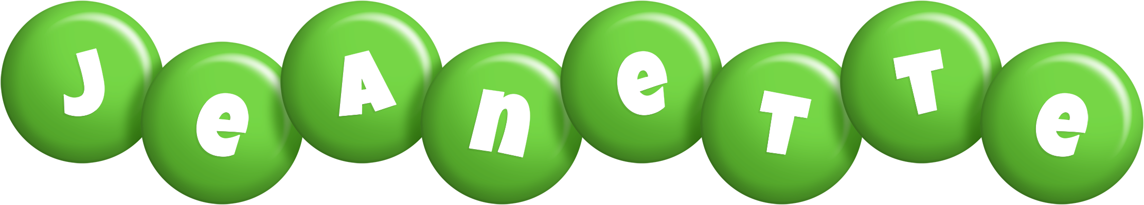 Jeanette candy-green logo