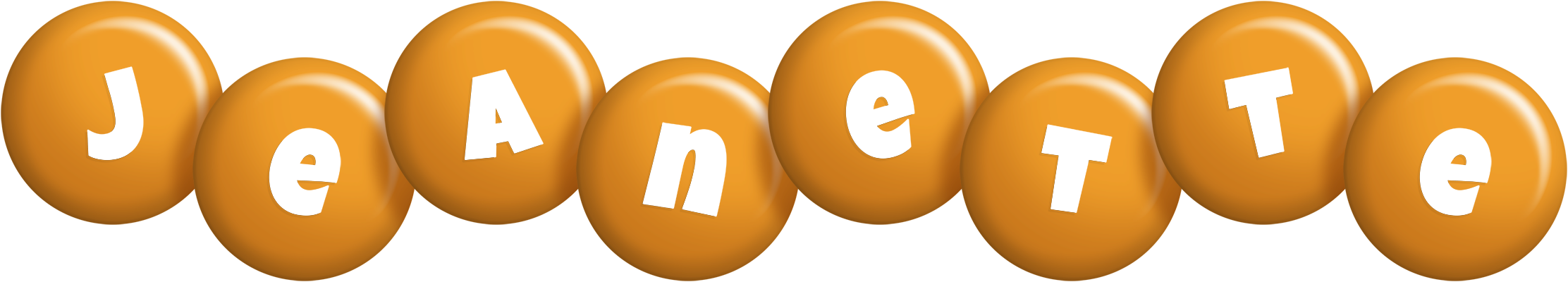 Jeanette candy-orange logo