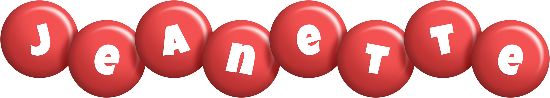 Jeanette candy-red logo