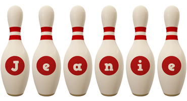 Jeanie bowling-pin logo