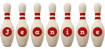 Jeanine bowling-pin logo