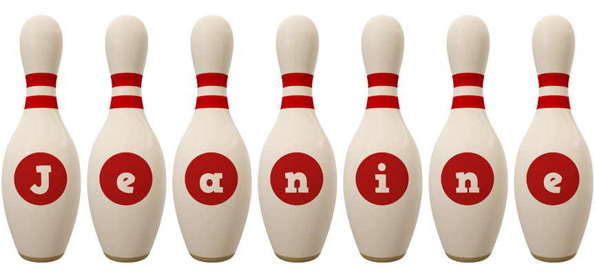 Jeanine bowling-pin logo