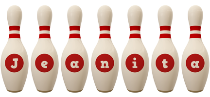 Jeanita bowling-pin logo