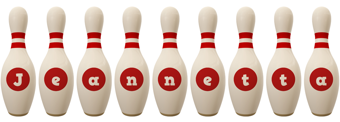 Jeannetta bowling-pin logo