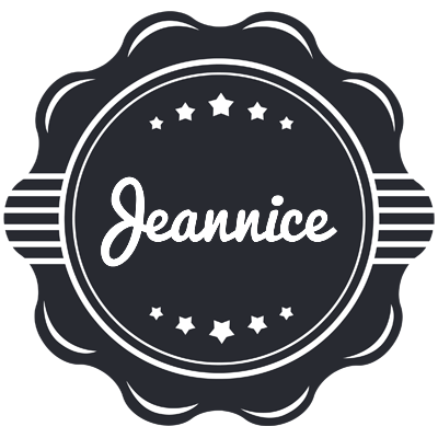 Jeannice badge logo