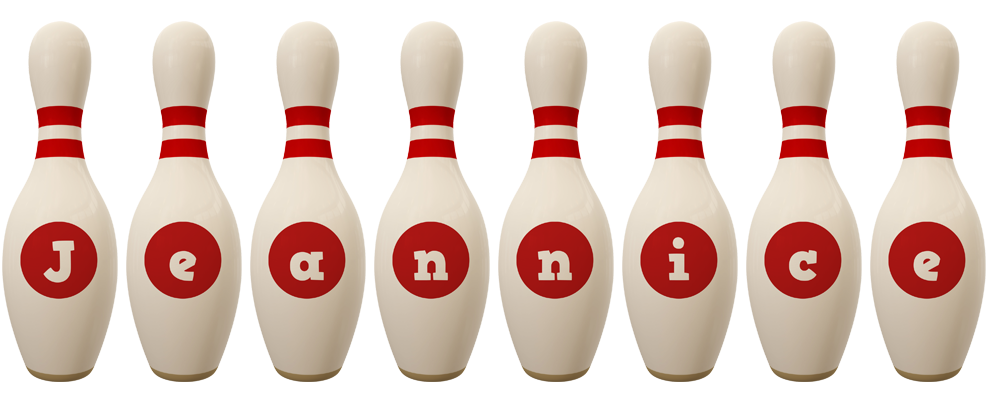Jeannice bowling-pin logo