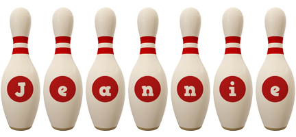 Jeannie bowling-pin logo