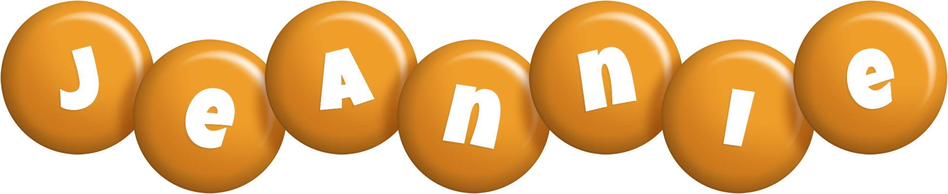 Jeannie candy-orange logo
