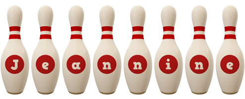 Jeannine bowling-pin logo