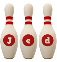 Jed bowling-pin logo