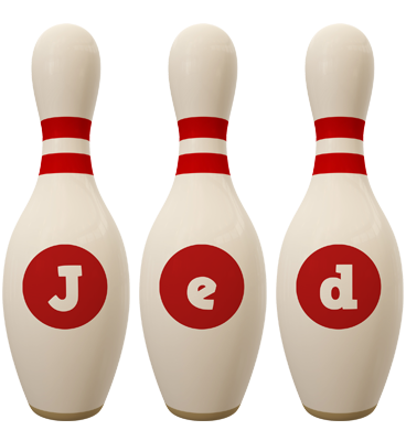 Jed bowling-pin logo
