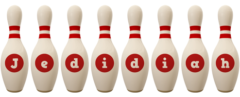 Jedidiah bowling-pin logo